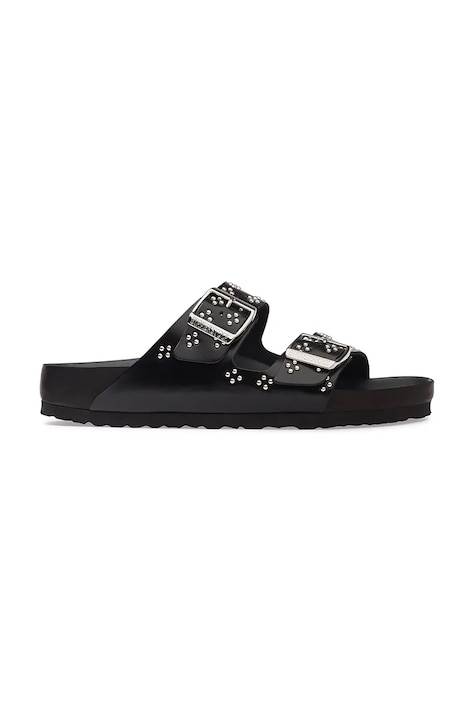 Birkenstock Σαγιονάρες Γυναικεία δερμάτινες Animal Print Big Buckle Leather μαύρες 1033016