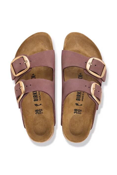 Birkenstock шльопанці жіночі нубукові Arizona Big Buckle Nubuck Leather — AW26-KLDZWW, рожевий — фото 5