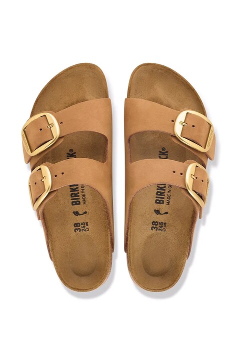 Birkenstock шльопанці жіночі Arizona Big Buckle Nubuck Leather — AW26-KLDZY5, коричневий — фото 5