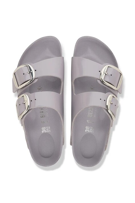 Birkenstock šľapky dámske kožené Arizona Big Buckle Natural Leather Patent fialové 1032919
