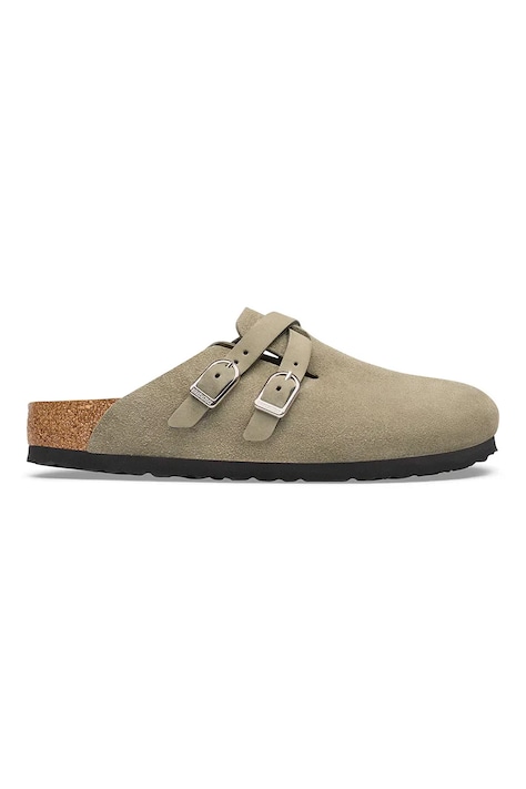 Birkenstock Blair Suede Leather șalpi mocasini pentru femei din piele întoarsă bej 1032905
