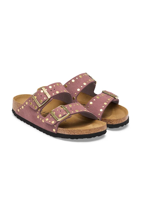 Birkenstock šľapky dámske semišové Arizona Rivets Suede Leather ružové 1032876