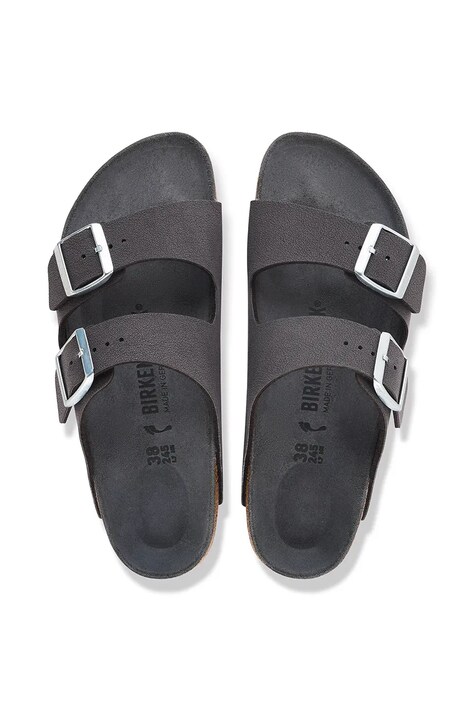 Birkenstock шльопанці жіночі Arizona Birkibuc — AW26-KLDZYM, сірий — фото 5