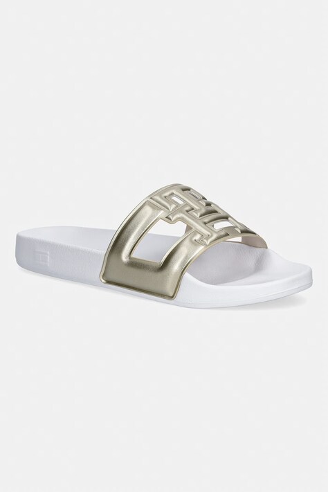 Tommy Hilfiger natikače za žene TH MONOGRAM POOL SLIDE bijele FW0FW09525