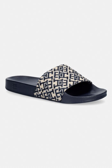 Tommy Hilfiger natikače za žene TH MONOGRAM POOL SLIDE mornarsko plave FW0FW09423