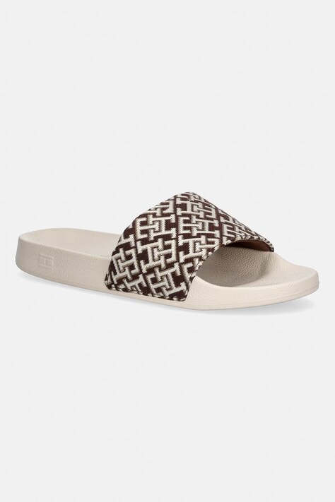 Tommy Hilfiger natikače za žene TH MONOGRAM POOL SLIDE bež FW0FW09423