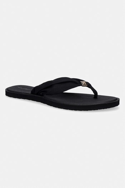 Tommy Hilfiger șlapi pentru femei TH SCANDI SOFT SUMMER SANDAL negre FW0FW09421