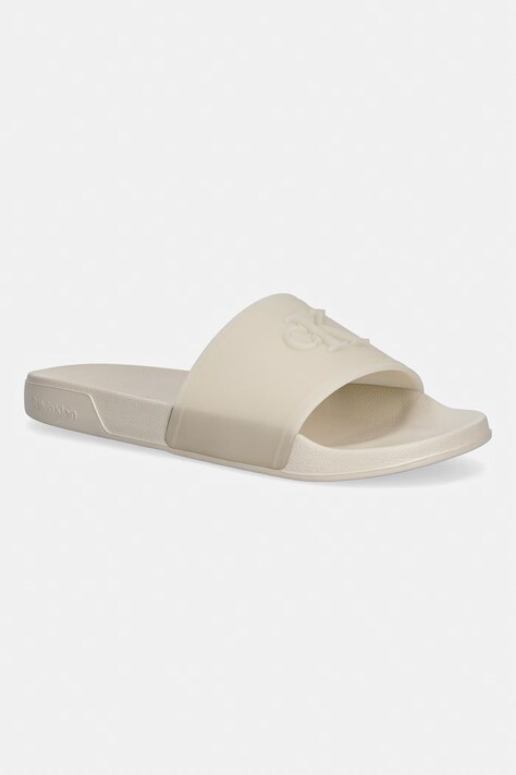 Calvin Klein klapki damskie ESS SLIDE TPU beżowe HW0HW02959