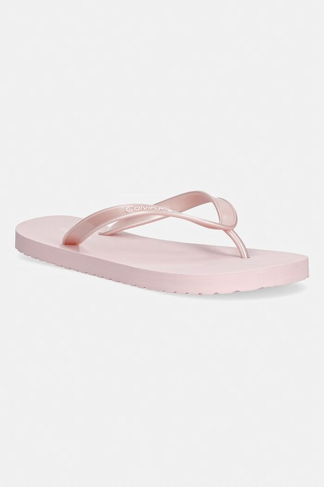 Calvin Klein japonki damskie FLIP FLOP TPU METALLIC różowe HW0HW02956