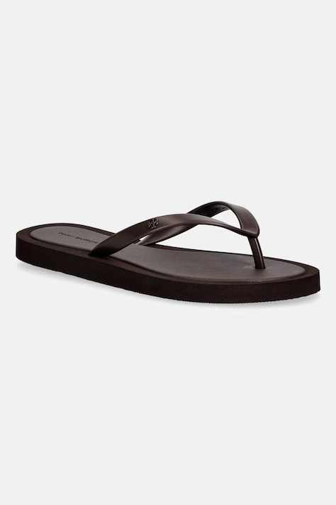 Tory Burch japonki damskie Kira Padded Flip Flop brązowe 162307.201