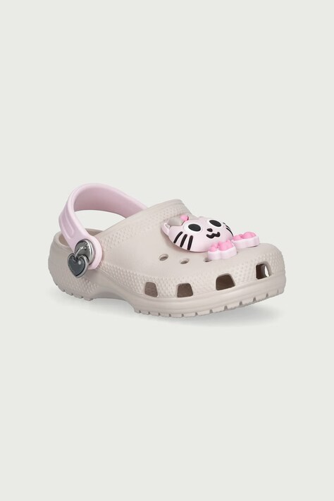 Crocs Klapki mules dziecięce CLASSIC CUTE CAT T CLOG różowe 214063