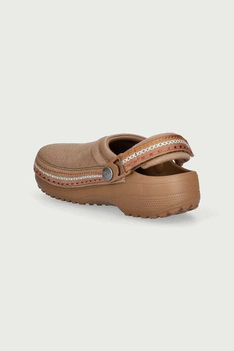 Crocs шльопанці дитячі CLASSIC CRAFTED VEGAN SUEDE STITCH CLOG — фото 3
