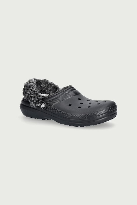 Crocs Klapki dziecięce CLASSIC FLEECE LINED CLOG czarne 212856