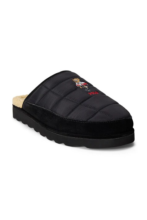 Polo Ralph Lauren Papuci de casă pentru bărbați negri 843P25689001