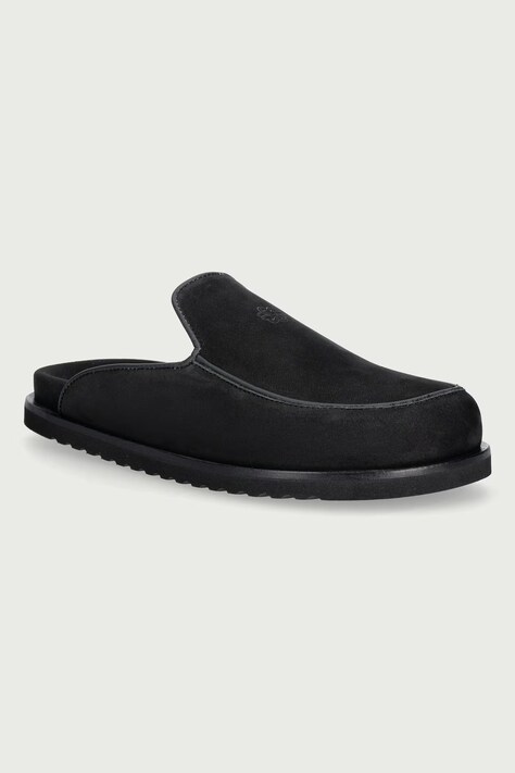 Filling Pieces Klapki mules męskie nubukowe czarne 122613332235