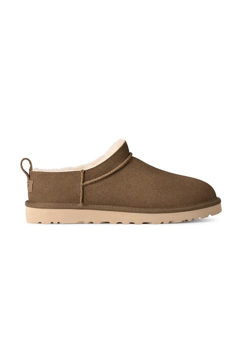 UGG Papuče za muškarce od brušene kože M Classic Micro smeđe 1180190.LBNZ
