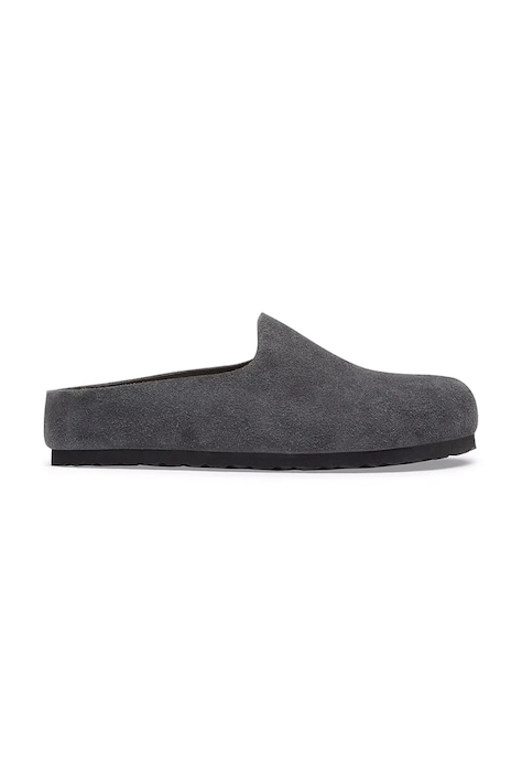 Birkenstock Amsterdam Wrapped LEVE papuče pánske semišové sivé 1032542