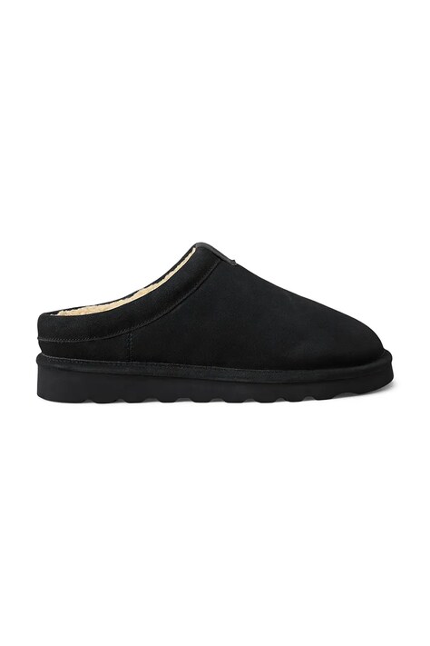Polo Ralph Lauren Papuče za muškarce od brušene kože Reade Clog crne 843P18863001