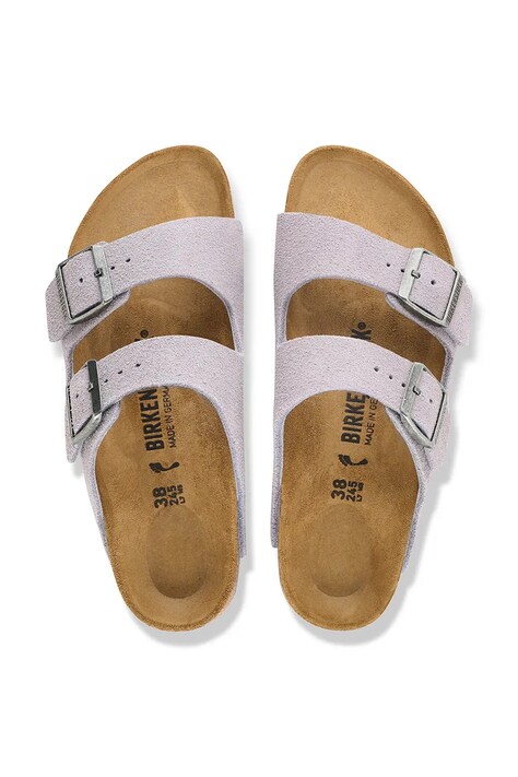 Birkenstock шльопанці чоловічі замшеві Arizona Suede Leather — AW26-KLMZZ9, фіолетовий — фото 5