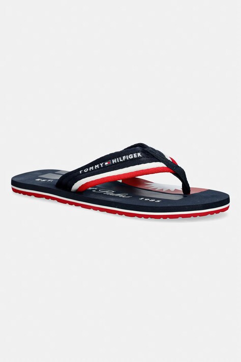Tommy Hilfiger japonki męskie PATCH PRINT HIFIGER BEACH SANDAL granatowe FM0FM05903