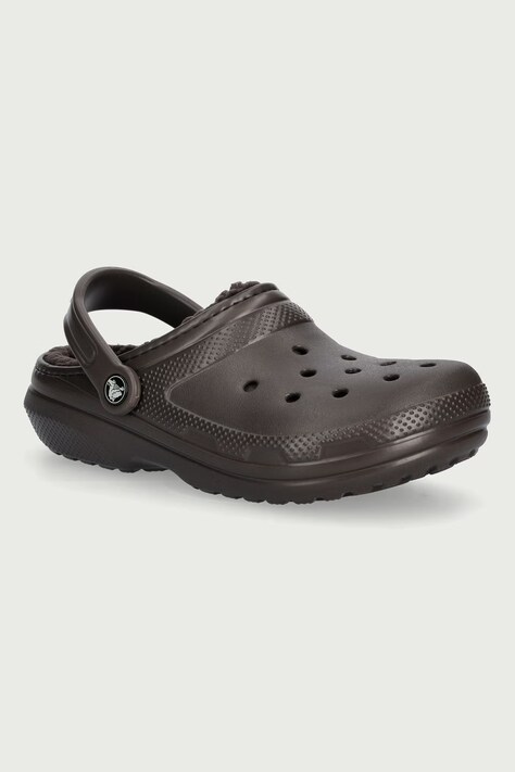Crocs Kapcie Classic Lined Clog brązowe 203591