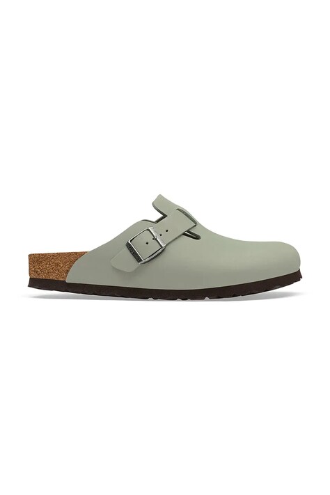 Birkenstock klapki mules skórzane Boston Oiled Leather turkusowe 1032812