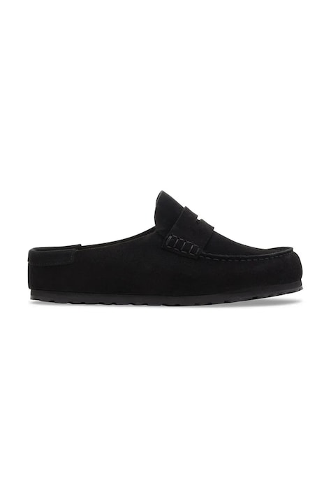 Birkenstock шлёпанцы мюли замшевые Naples Wrapped Suede Leather чёрные 1030795
