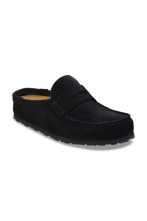Birkenstock šľapky mules semišové Naples Wrapped Suede Leather čierne 1030795