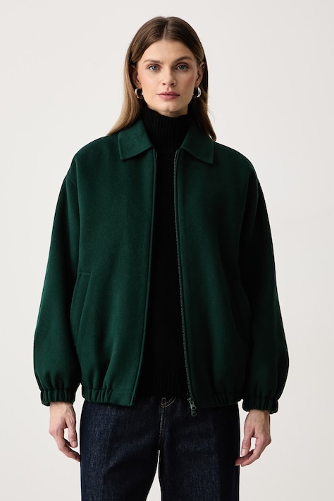 Weekend Max Mara Kurtka damska z wełną WKSGOLF zielona 2625086026