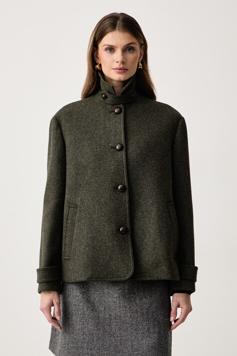 Weekend Max Mara Bosmanka damska z wełną WKSDIORAMA zielona 2625086016