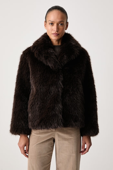 Weekend Max Mara Płaszcz ze sztucznego futra damski WKIOZIOSO brązowy 2625086013600