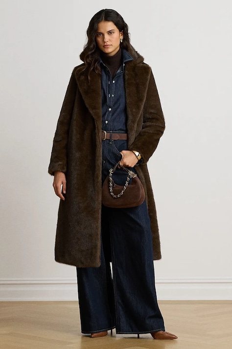 Lauren Ralph Lauren Płaszcz damski brązowy 297P23467