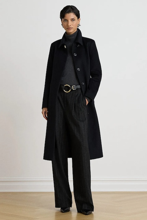 Lauren Ralph Lauren Płaszcz damski z wełną czarny 297P23444