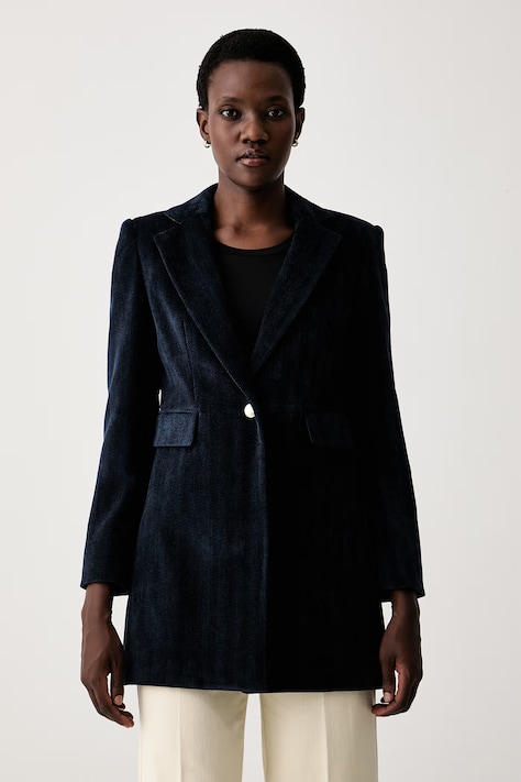 Marella marynarka damska welurowa Emme by Marella niebieska 2625086081200