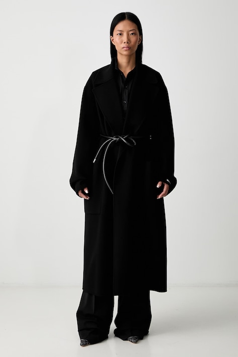 Sportmax Zannata пальто вовняне жіноче чорне 2622016011600