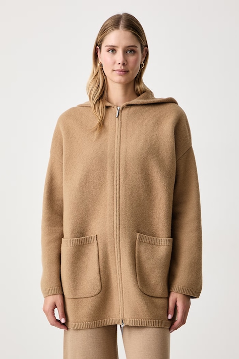MM by Max Mara Kardigan damski wełniany MMLNOTIZIA beżowy 2626316018600