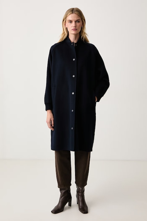 Weekend Max Mara Płaszcz damski z wełną WKDABBONO granatowy 2625496032600