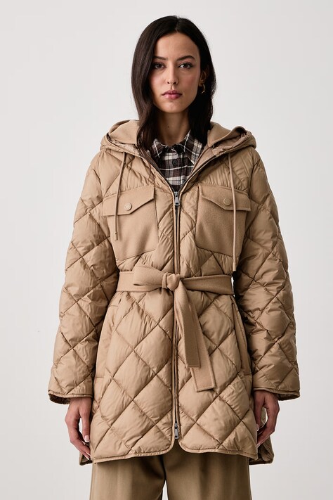 Weekend Max Mara Kurtka puchowa damska WKDFIDATO beżowa 2625496022600
