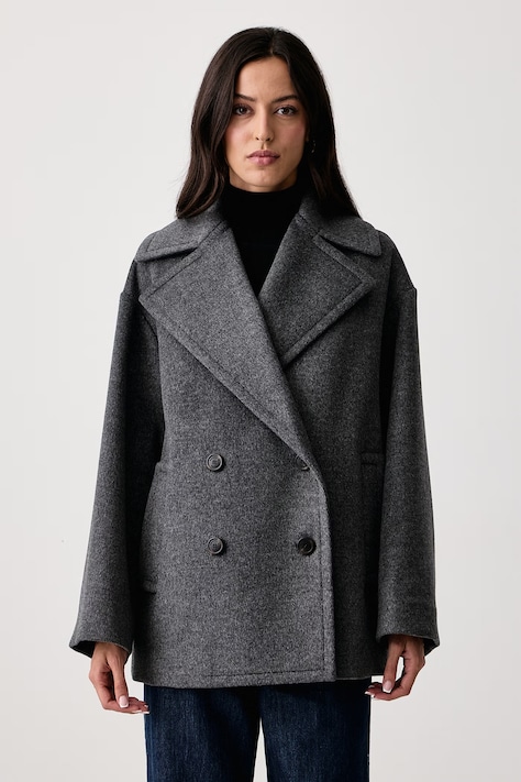 Weekend Max Mara Płaszcz damski wełniany WKDALPE szary 2625086032600