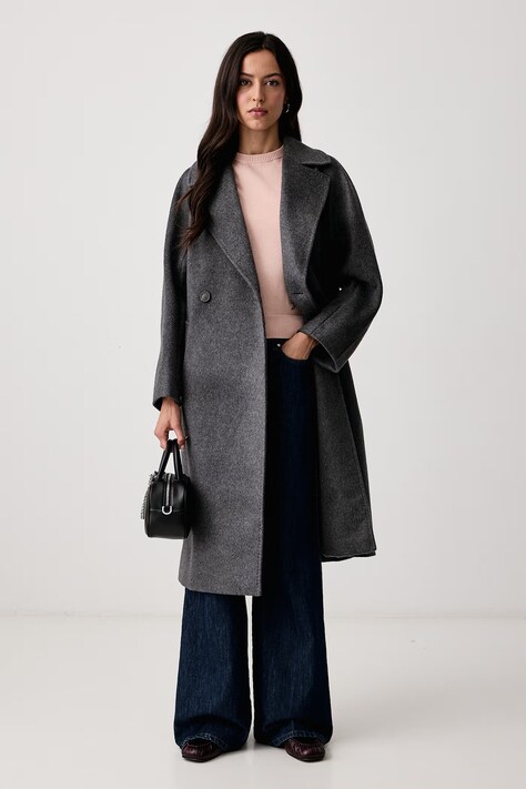 Weekend Max Mara Płaszcz damski wełniany WKDRESINA szary 2625016102600