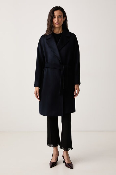Weekend Max Mara Płaszcz damski wełniany WKDPEDALE granatowy 2625016092600