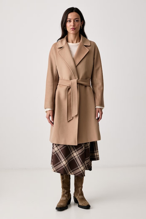 Weekend Max Mara Płaszcz damski wełniany WKDPEDALE beżowy 2625016092600
