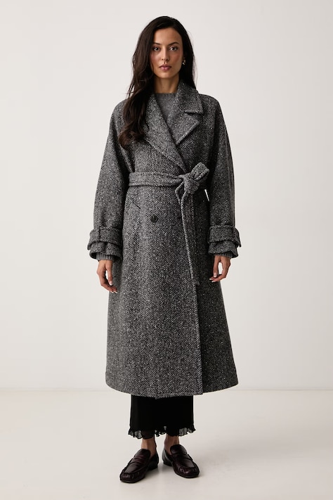 Weekend Max Mara Płaszcz damski wełniany WKDTEMA szary 2625016042600