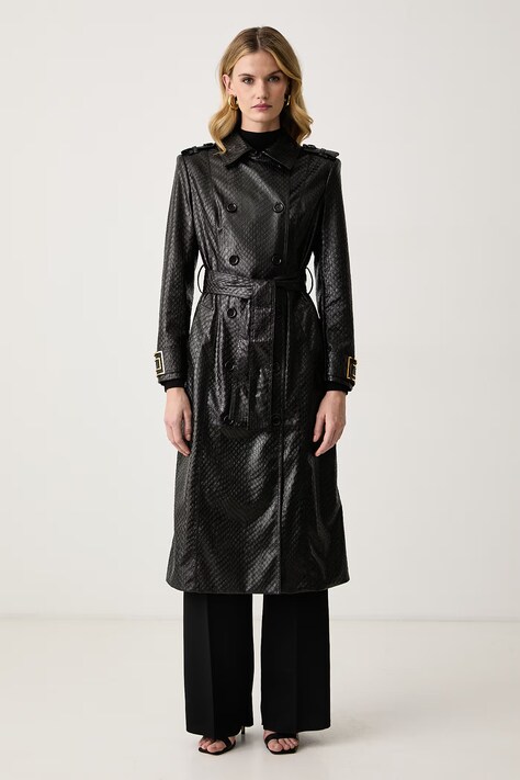 Elisabetta Franchi Płaszcz damski czarny SP01467E2