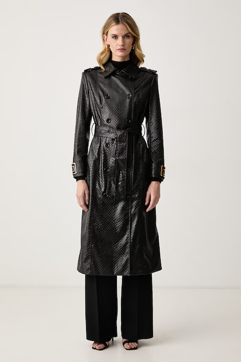 Elisabetta Franchi Płaszcz damski czarny SP01467E2
