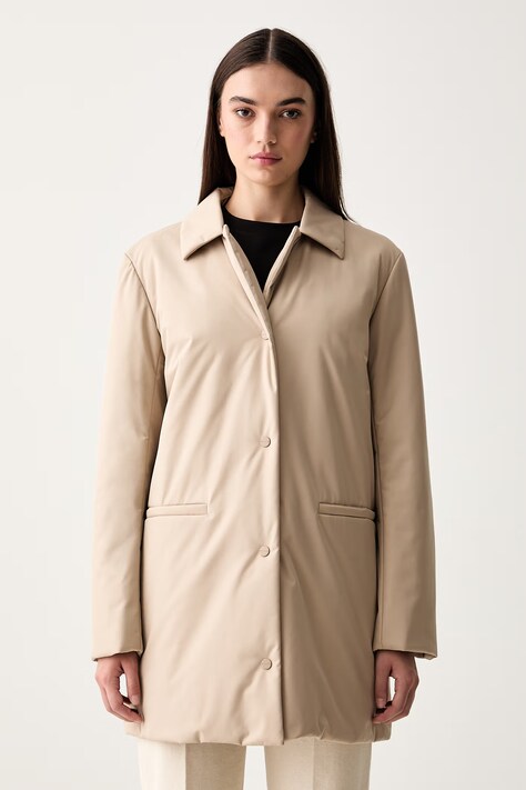 MM by Max Mara płaszcz damski MMLESODO beżowy 2626496017600