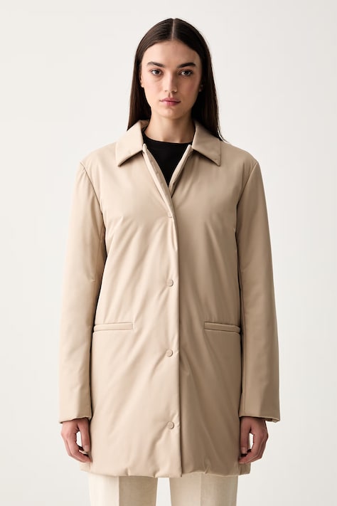 MM by Max Mara płaszcz damski MMLESODO beżowy 2626496017600