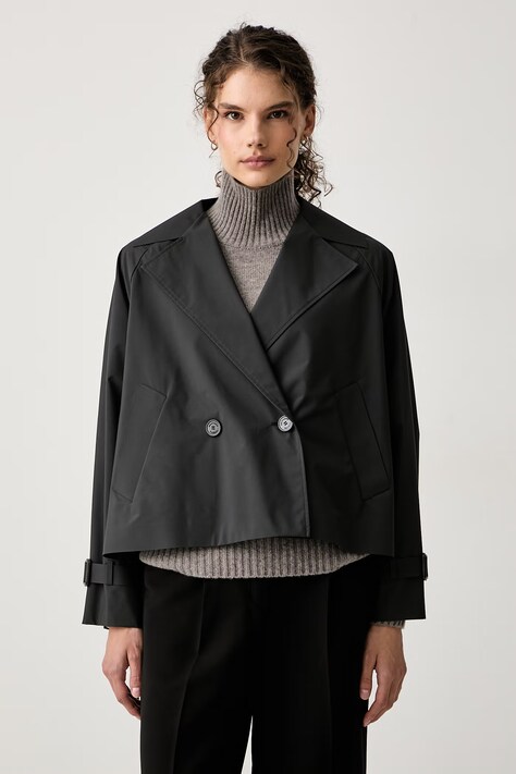 Weekend Max Mara Krótki trencz damski WKDBOERO czarny 2625026011600