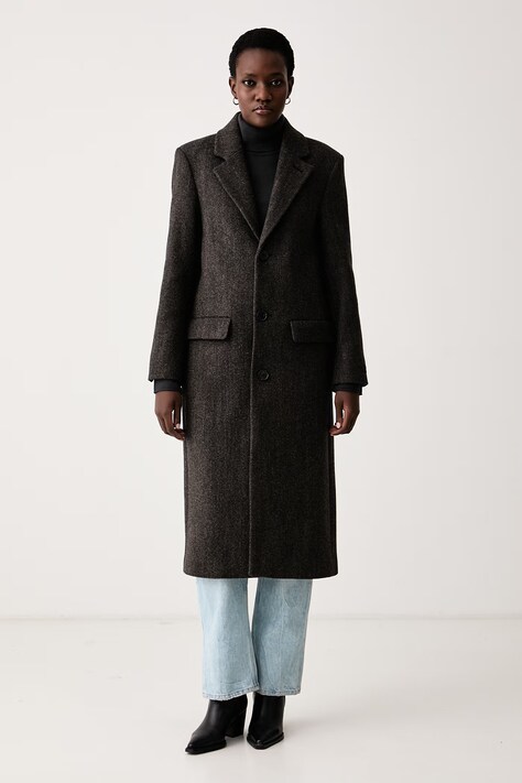 Zadig&Voltaire Kaput za žene s vunom MIO crni WWCO01264