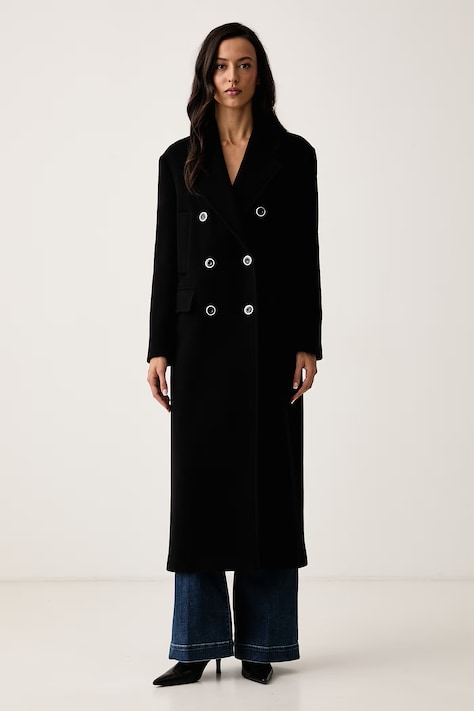 Pinko Płaszcz damski z wełną czarny 107487 A3FG